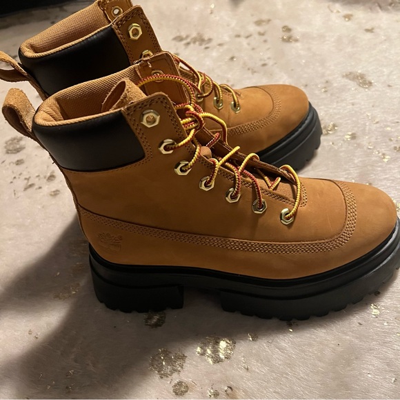 NEW Timberland 7 Sky 6” Brown Leather Lace Up Boots - Picture 5 of 6